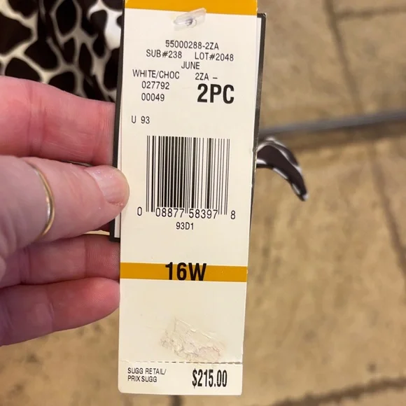 NWT Collections for Le Suit Chocolate and White Pant Suit Set - Picture 10 of 14